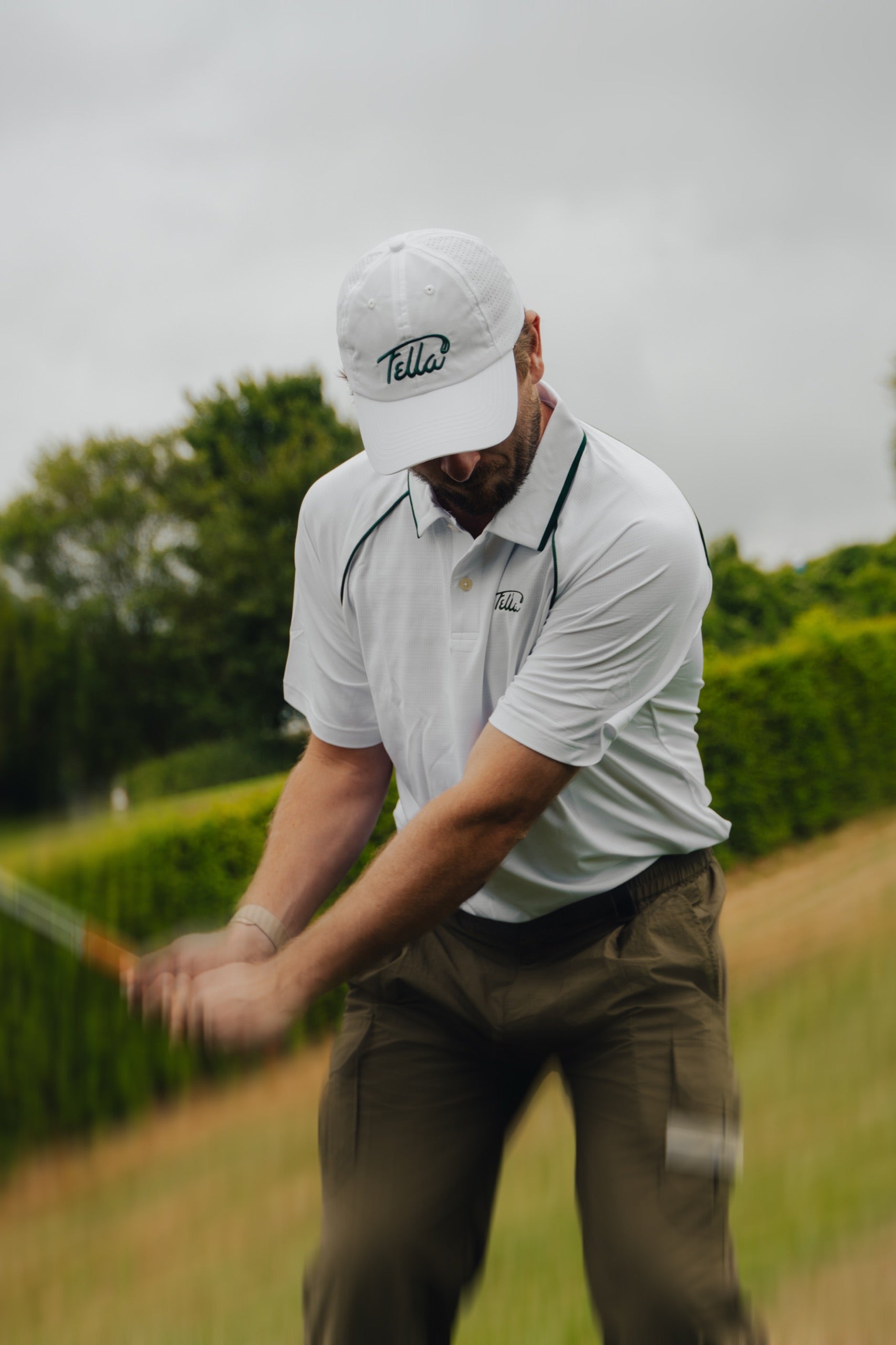Polo Golf Mサイズ ホワイト キルティングベスト　ラルフローレン Performance Polo - White Green | Fella Golf