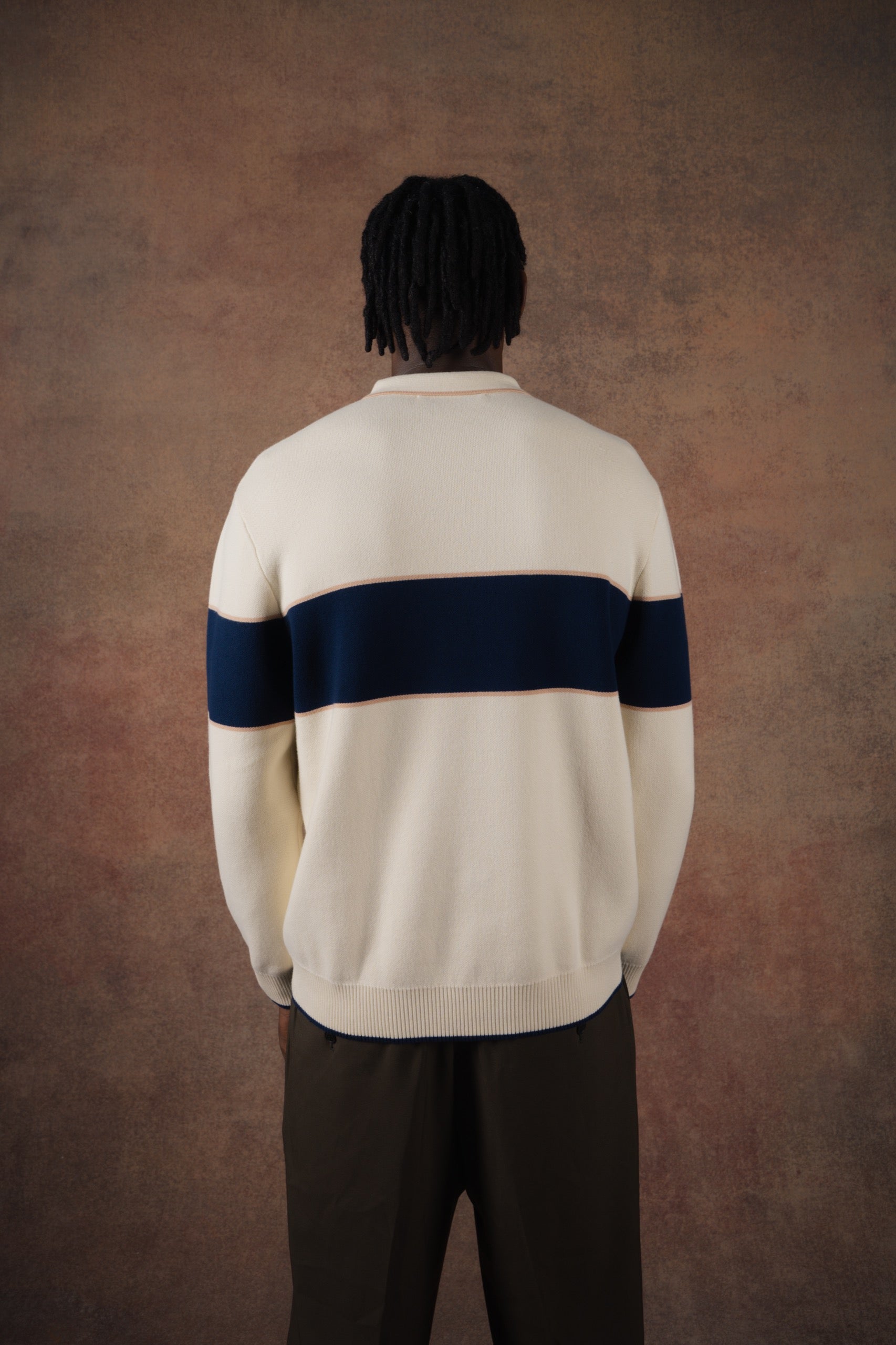 Boris Quarter-Zip sweater Navy | Fella Golf