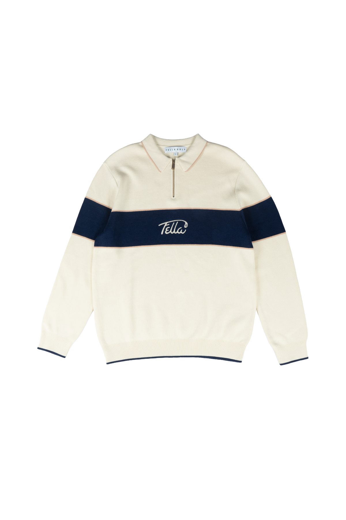 Boris Quarter-Zip sweater Navy | Fella Golf Boris Quarter-Zip sweater Navy | Fella Golf