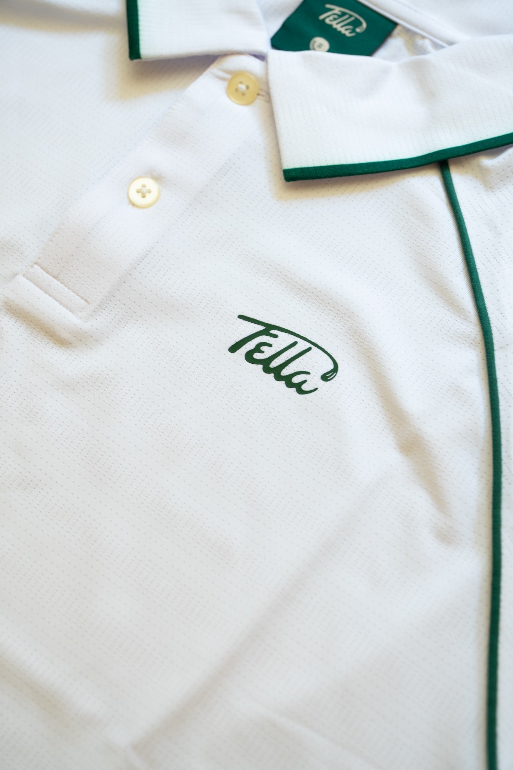 Performance Polo - White Green