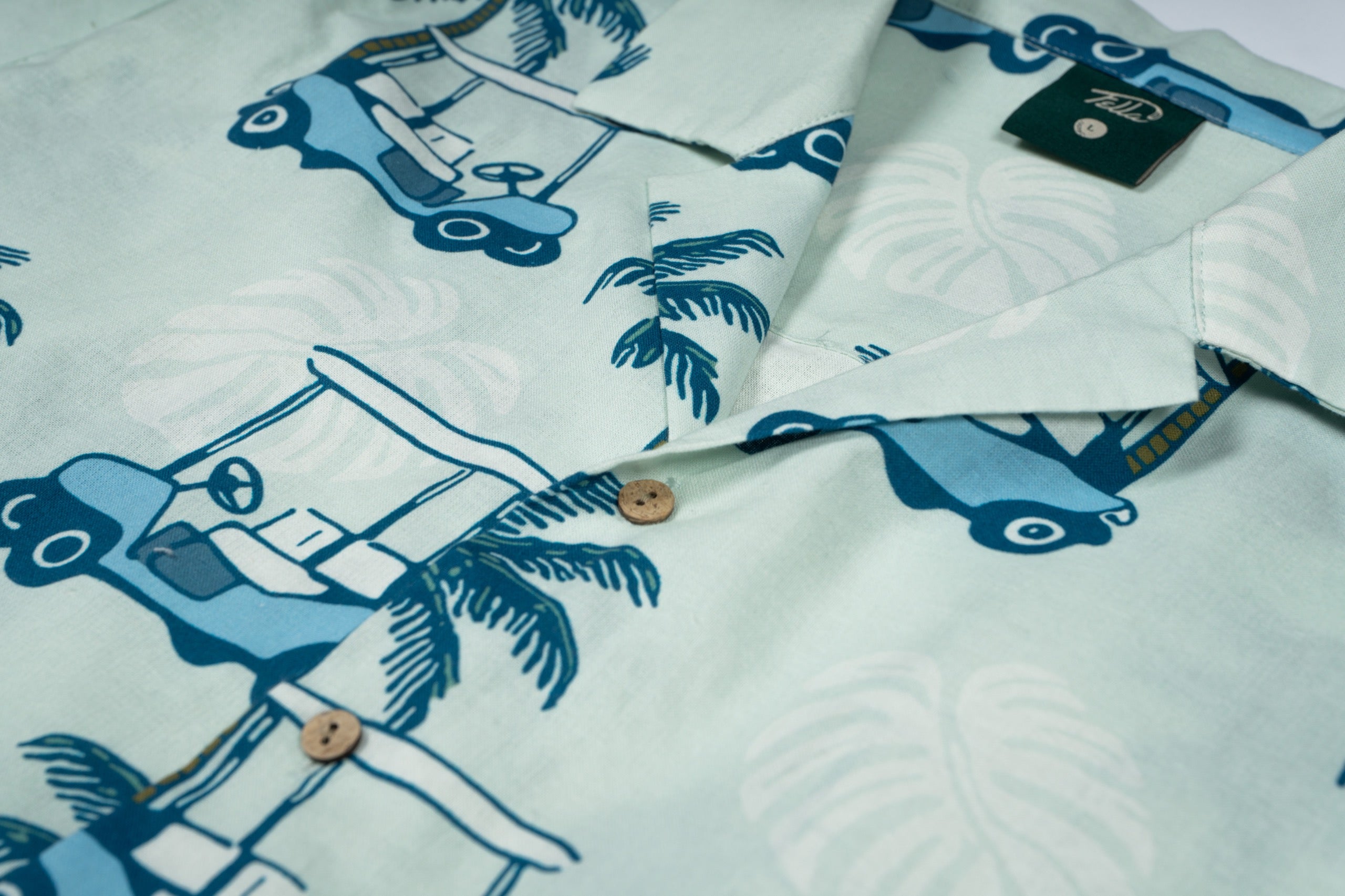 Bruno Camp Shirt - Tropical Golf Cart