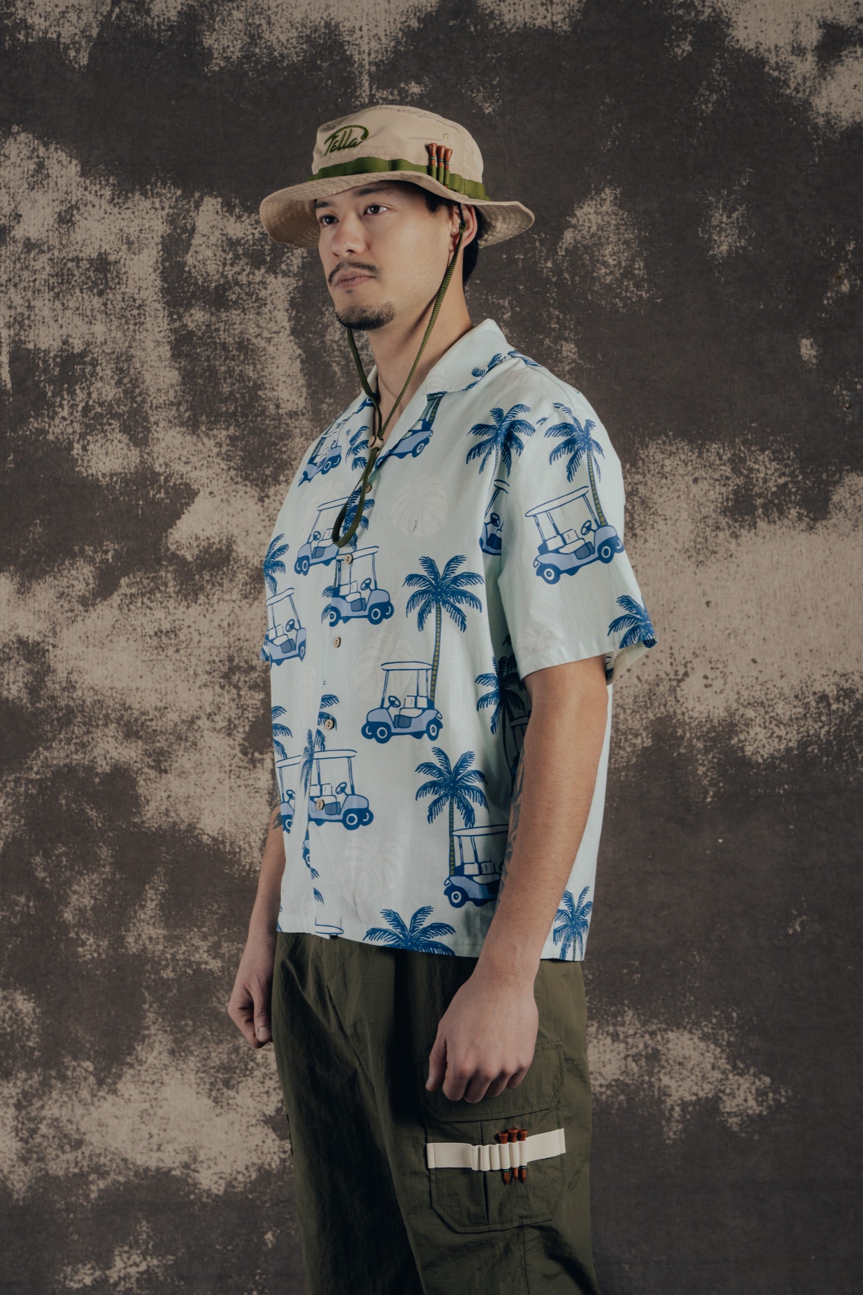 Bruno Camp Shirt - Tropical Golf Cart