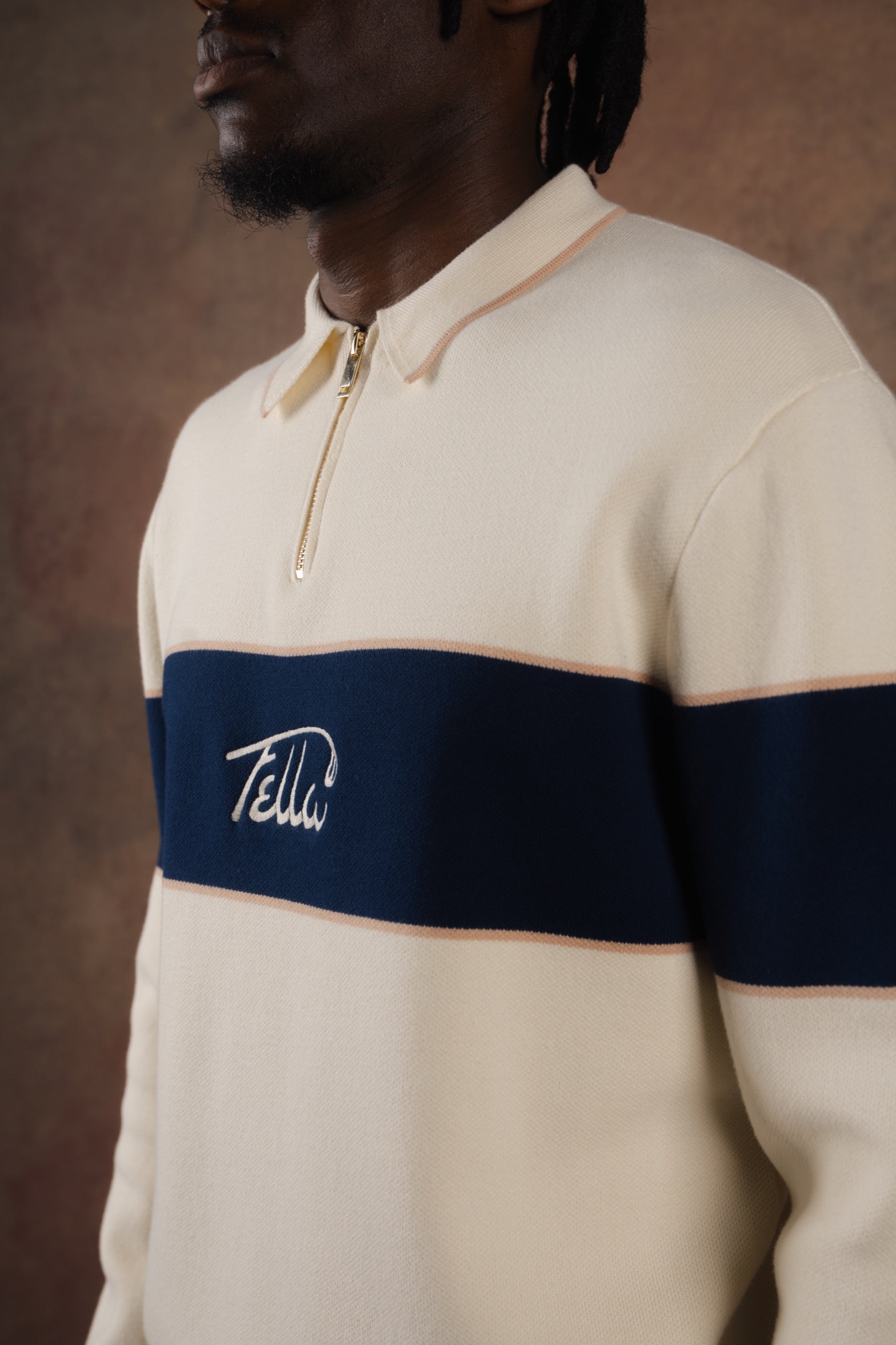 Boris Quarter-Zip sweater Navy