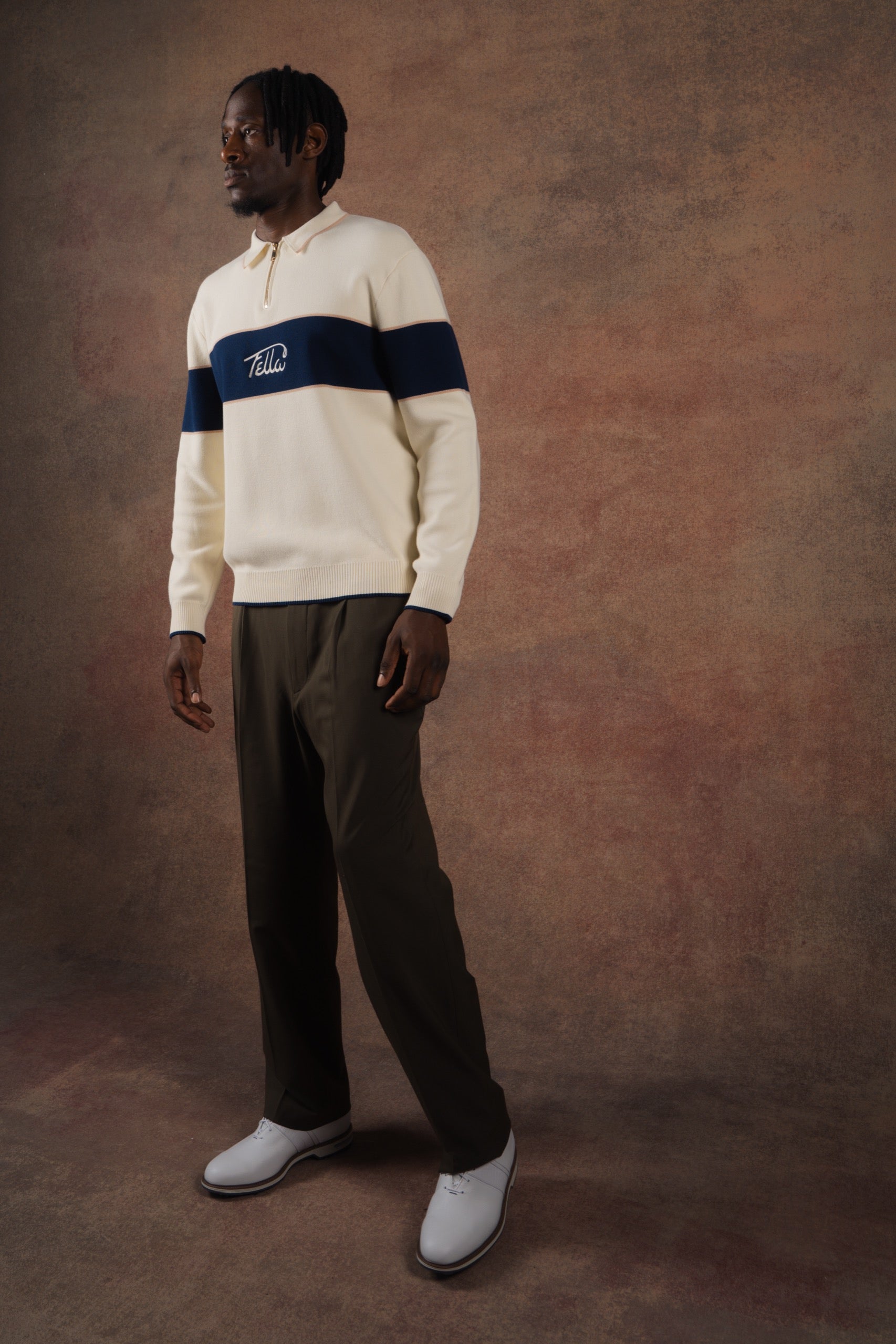 Boris Quarter-Zip sweater Navy