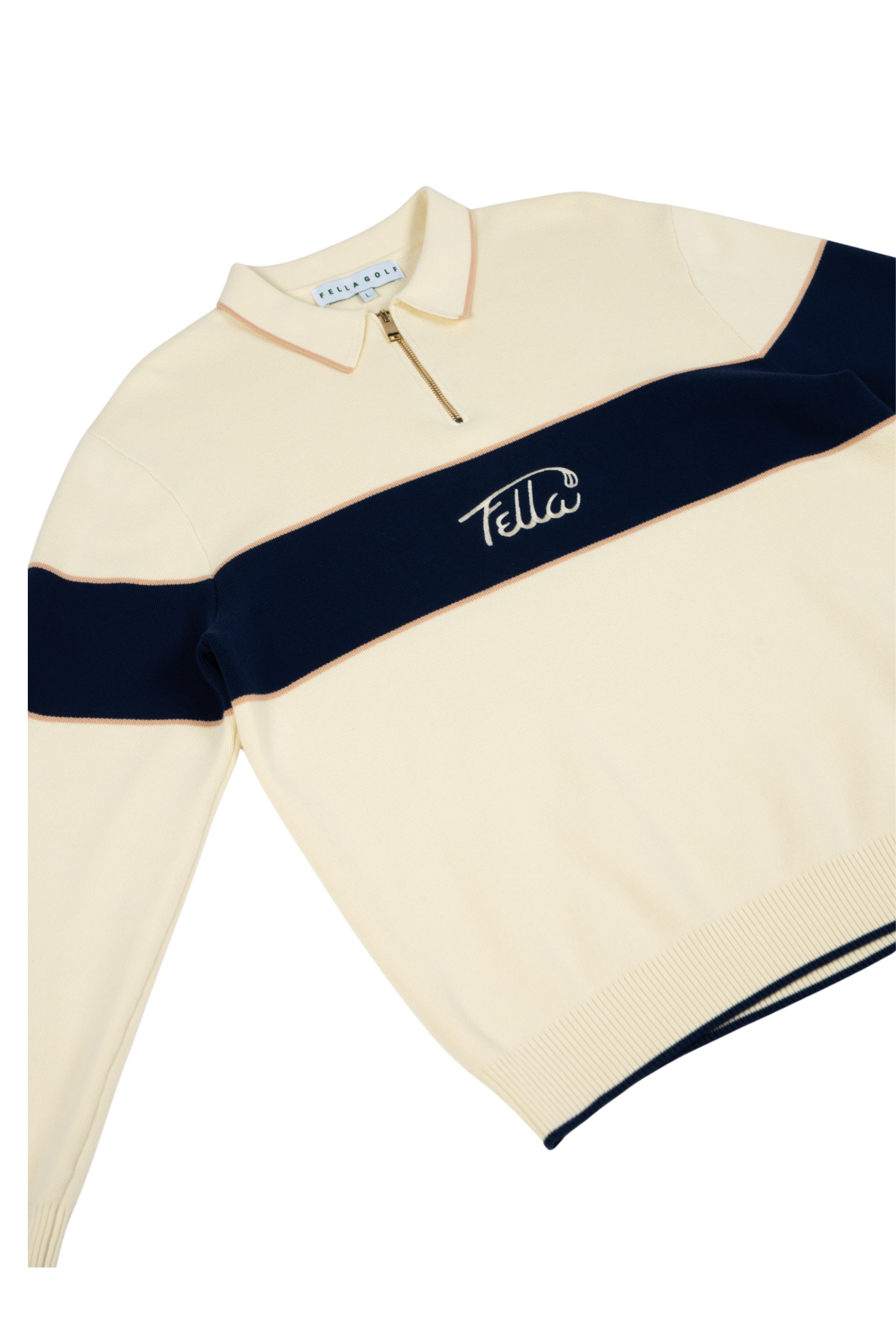 Boris Quarter-Zip sweater Navy | Fella Golf Boris Quarter-Zip sweater Navy | Fella Golf