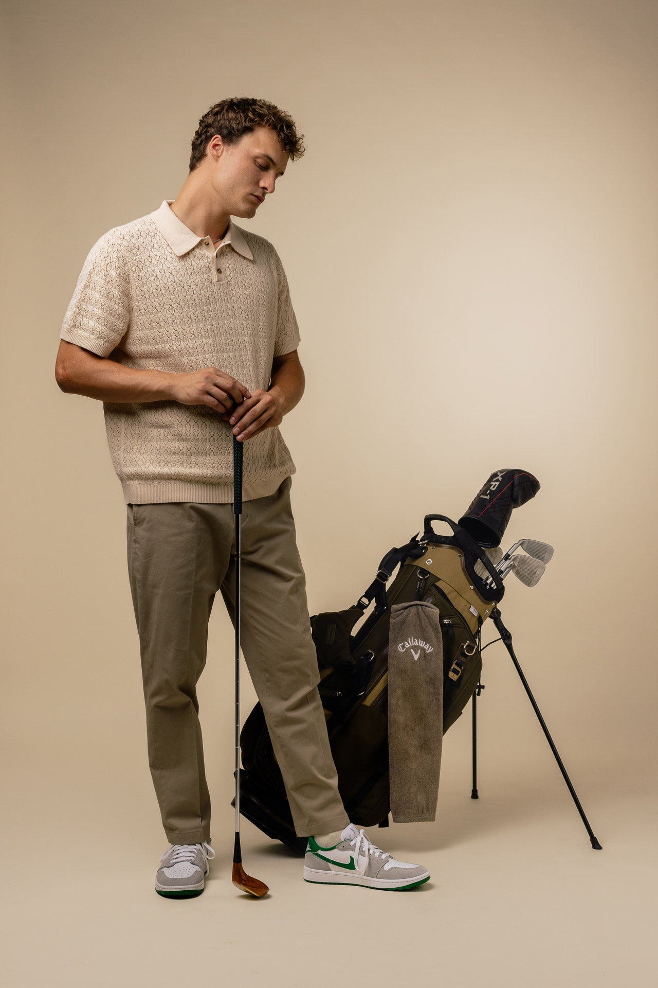Lionel Creme Knitted Polo | Fella Golf Lionel Creme Knitted Polo | Fella Golf