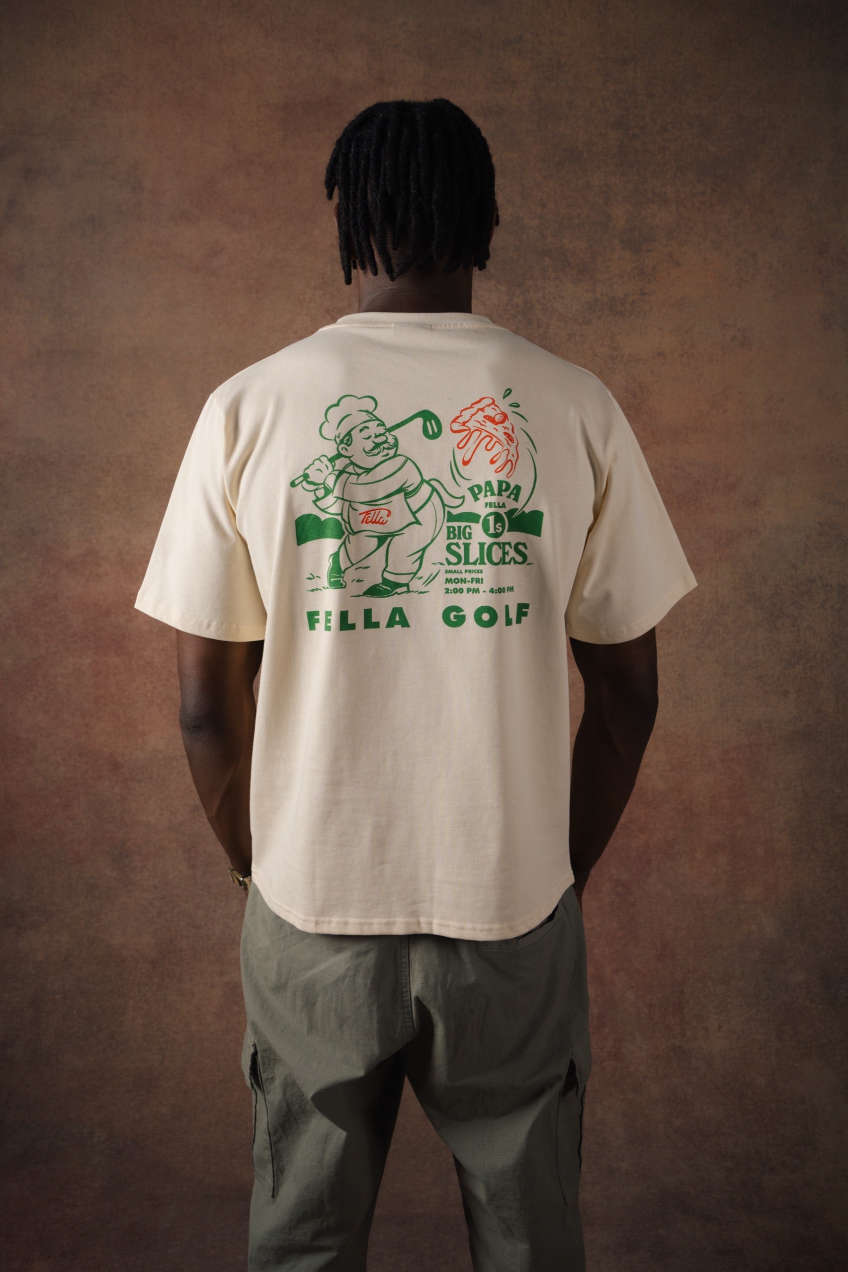 Papa Fella Pizza T-shirt | Fella Golf