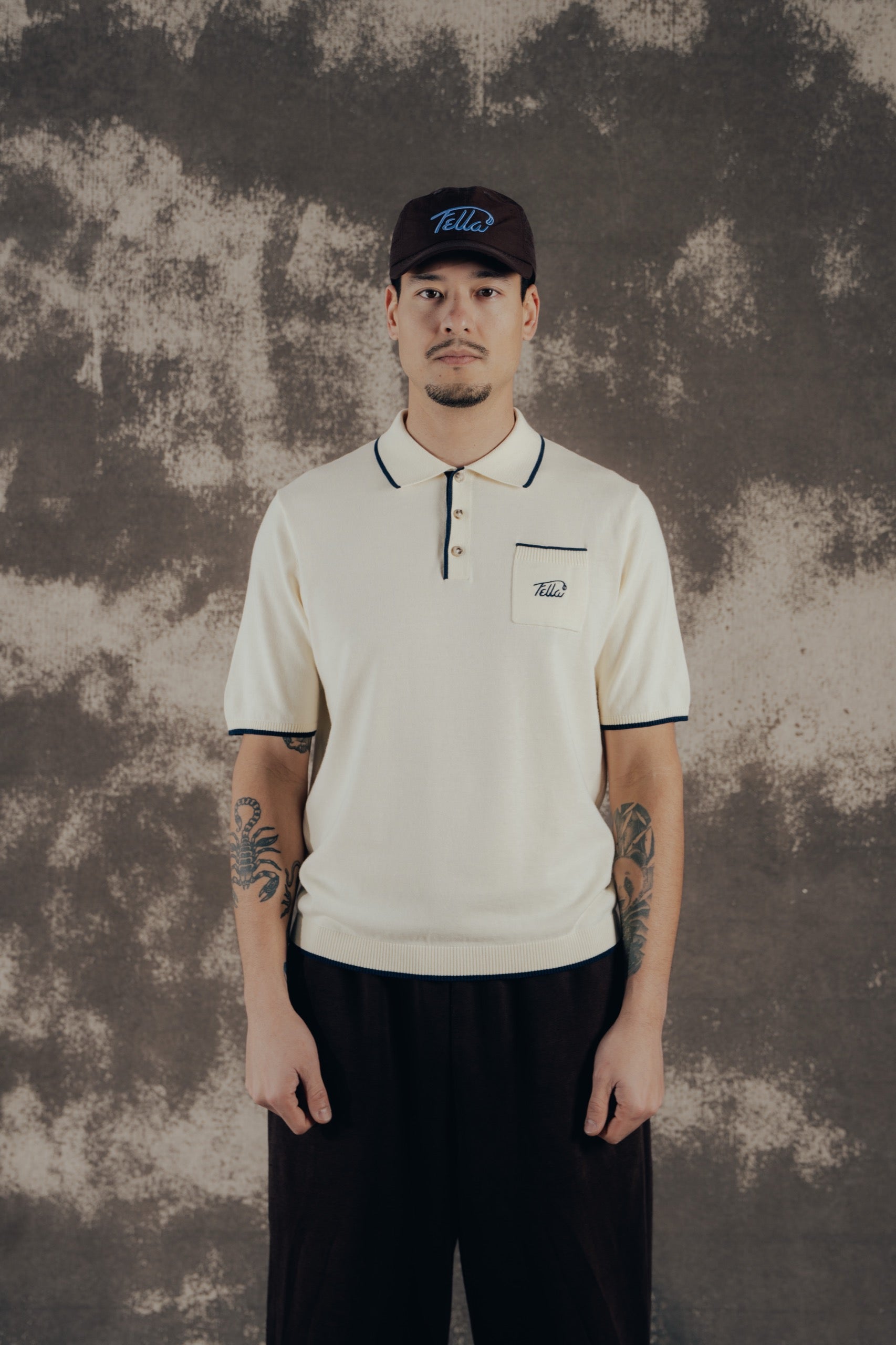 Lionel Contrast Rib Knit Polo