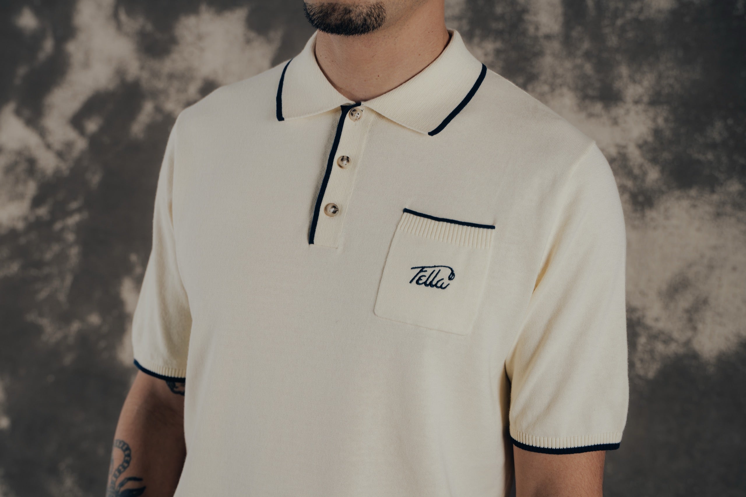 Lionel Contrast Rib Knit Polo