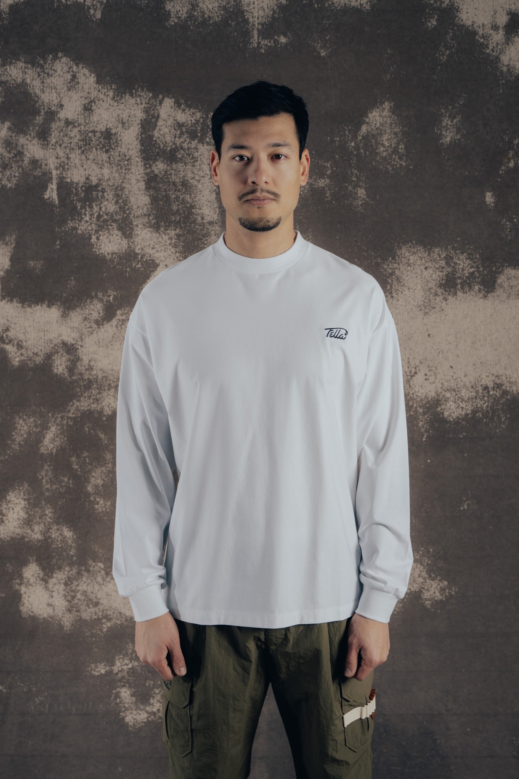 Fella Long Sleeve Mockneck Shirt - White