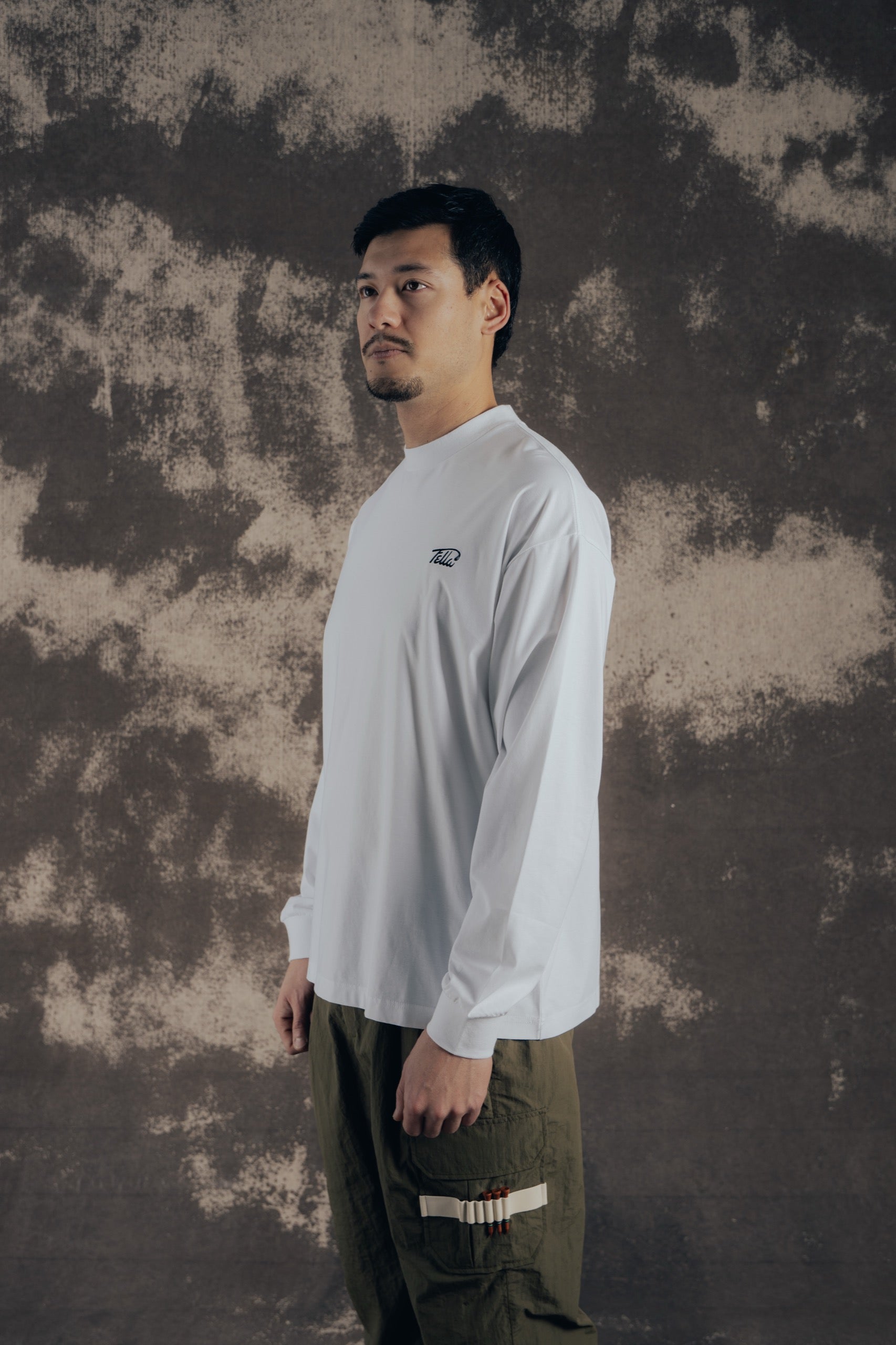 Fella Long Sleeve Mockneck Shirt - White