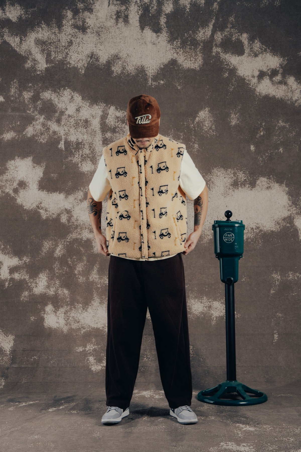 Reversible Bodywarmer - Fleece Golfcart Pattern